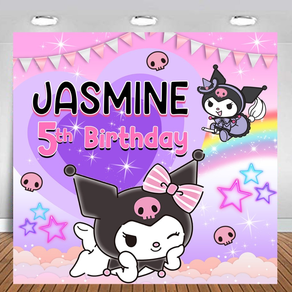 Kuromi Backdrop Birthday/Flexi Banner/Birthday Party Background