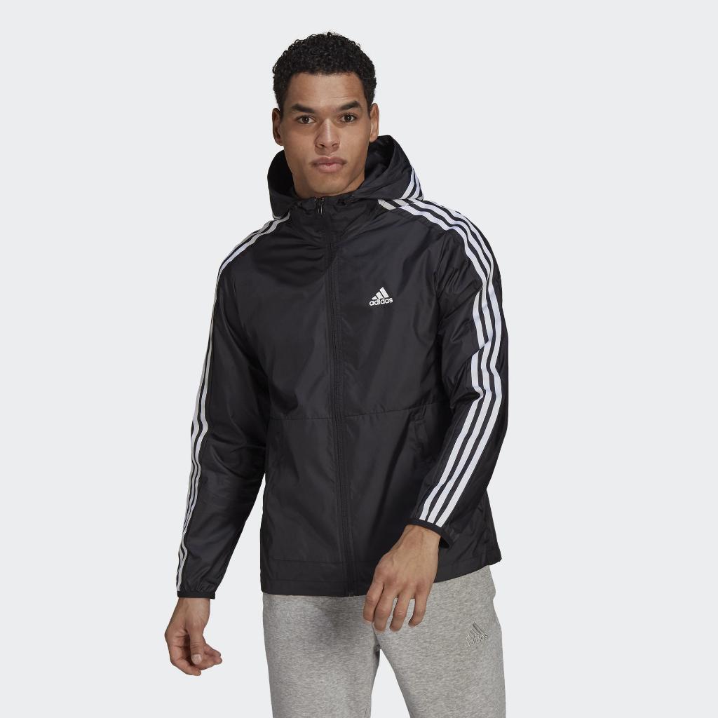 Adidas Men Classic 3 Stripes Windbreaker Jacket Original Men's Running