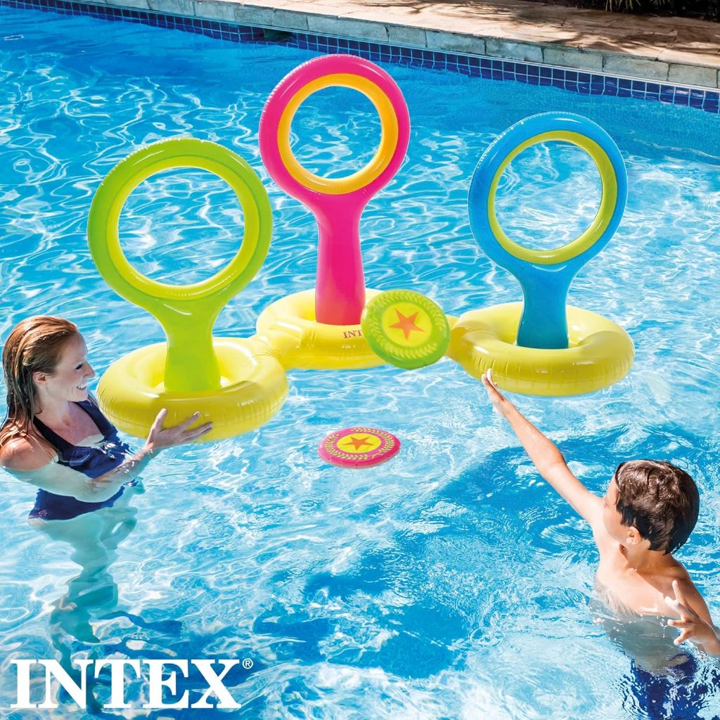 Intex Flying Disc Toss Game Swimming Pool Kids Toys Throw Disc Shopee Malaysia