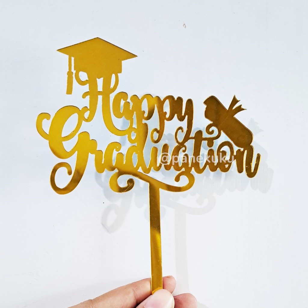 Happy GRADUATION acrylic Cake Topper/ Cake Decoration tart Cake Topper