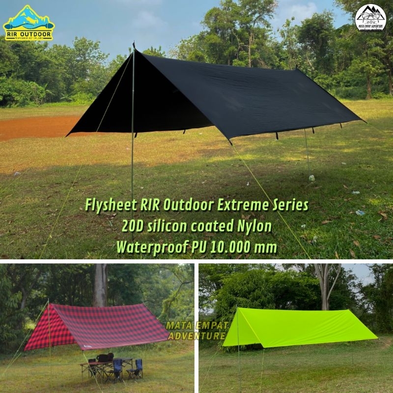 TENDA Flysheet 3x3 3x4 Meters 4x6 Meters Waterproof Nylon 20D PU 5000mm ...