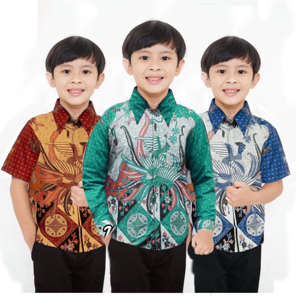 KEMEJA Boys BATIK Shirts Long Sleeve Children's BATIK Shirts Age 4-13 ...