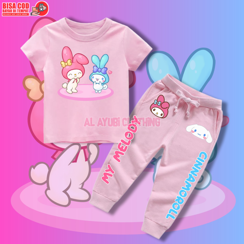 Cinnamoroll X My Melody Children's Jogger Shirt Cinnamoroll My Melody