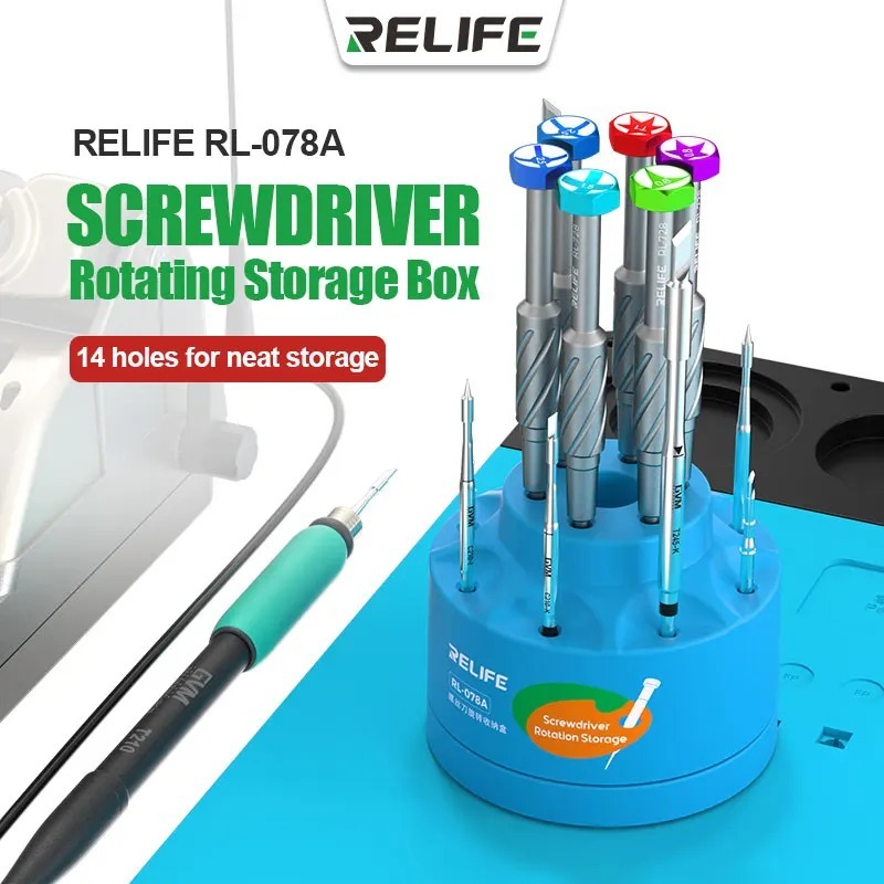 MATA SCREWDRIVER RACK / RELIFE SCREWDRIVER HOLDER RL-078A2 360 DEGREE ...
