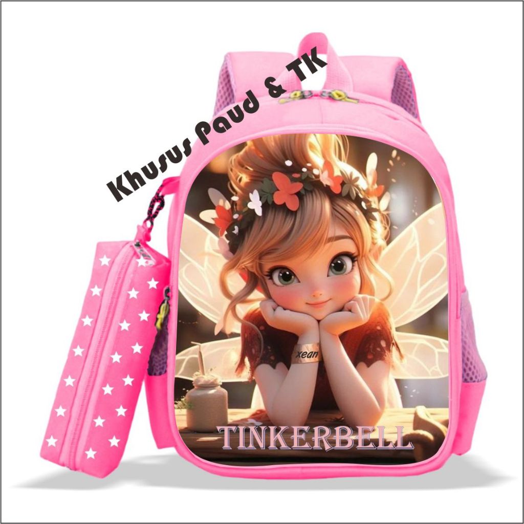 School Backpacks For Girls Special For PAUD And TK TINKERBELL