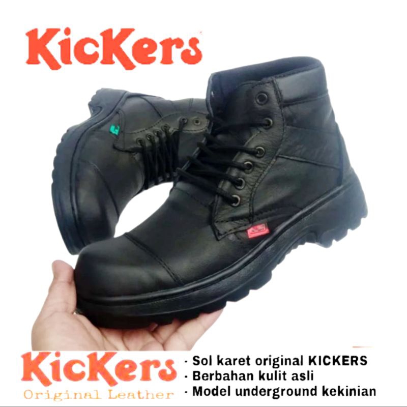 KICKERS TNI FIELD PROJECT STEEL TOE SAFETY SHOES LEATHER KICKERS SAFETY  BOOTS