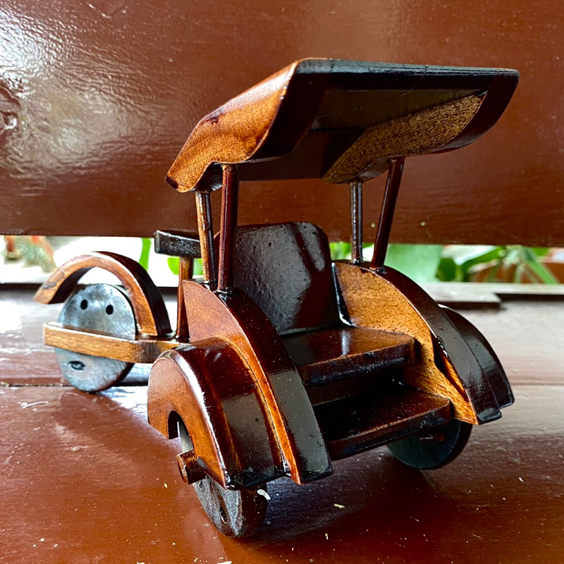 Miniature Wooden Rickshaws for Vintage Aesthetic Decorations | Shopee ...