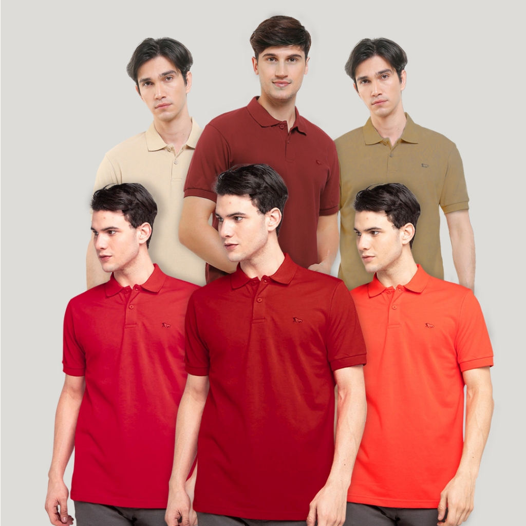 Walrus Basic Textured Polo Shirt Pria main image 1