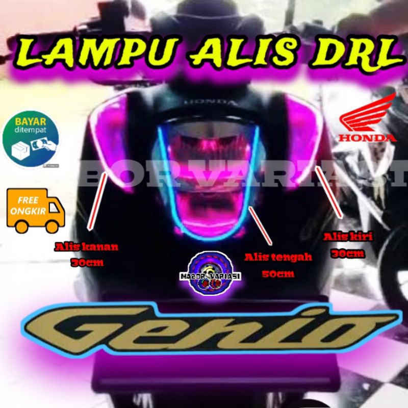 Genio LED DRL Eyebrow Lights 30CM Top And Bottom+Right And Left BONUS