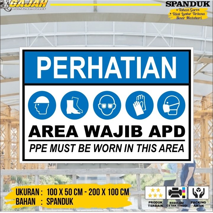 Ppe Mandatory Area Banner | Shopee Malaysia