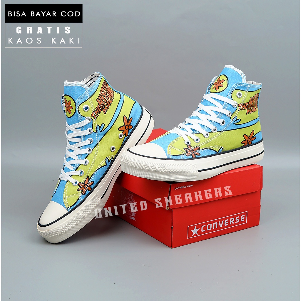 Converse SCOOBY DOO CHUCK 70s HIGH Cartoon MOTIF THE MYSTERI