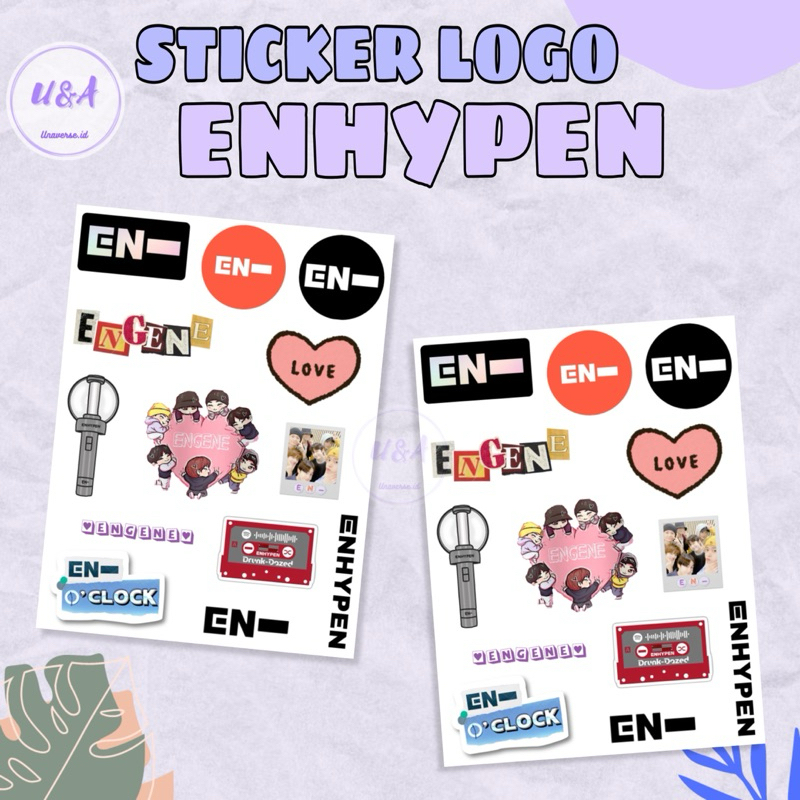 [Unaverse] Enhypen LOGO STICKER Jake Jay Sunghoon Aesthetic STICKER ...