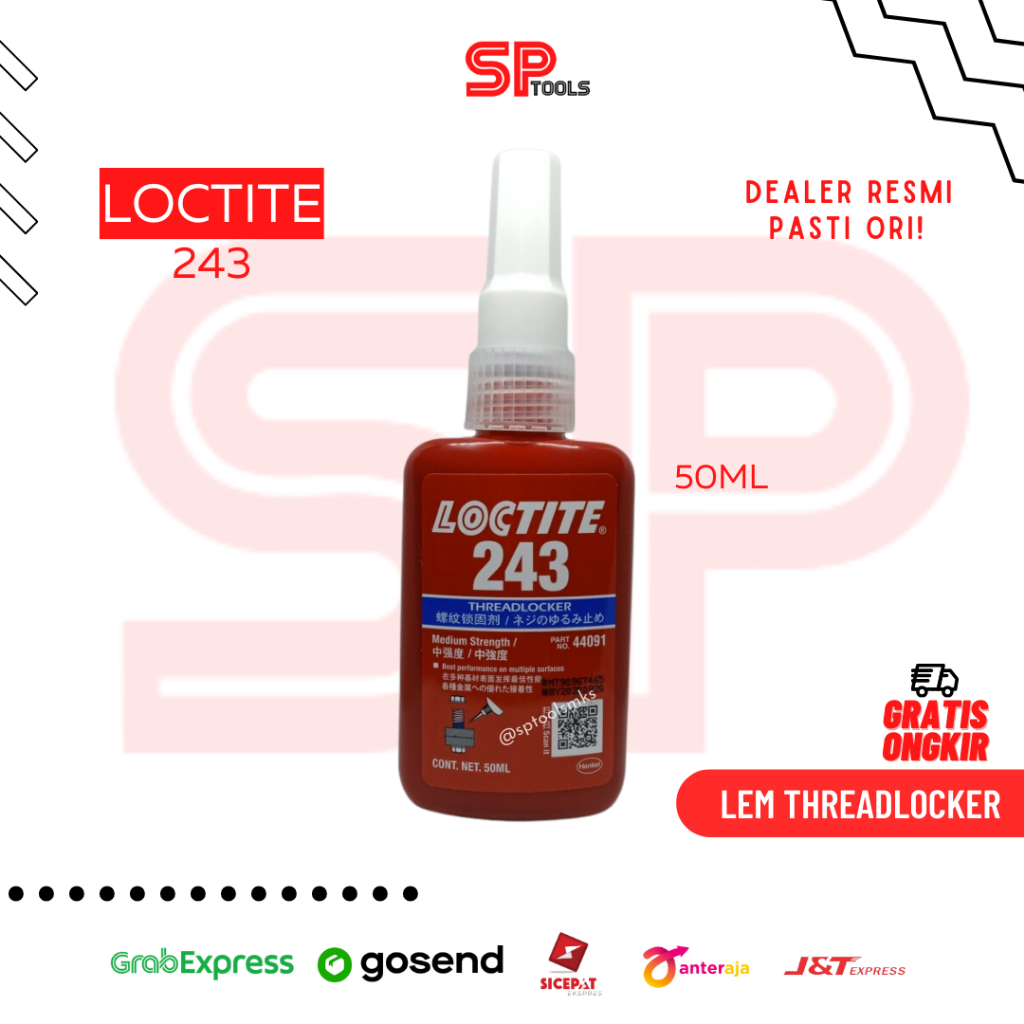 Loctite Glue 243 LOCK THREADLOCKER/LOCK THREAD Bolt Glue 50ML (Original ...