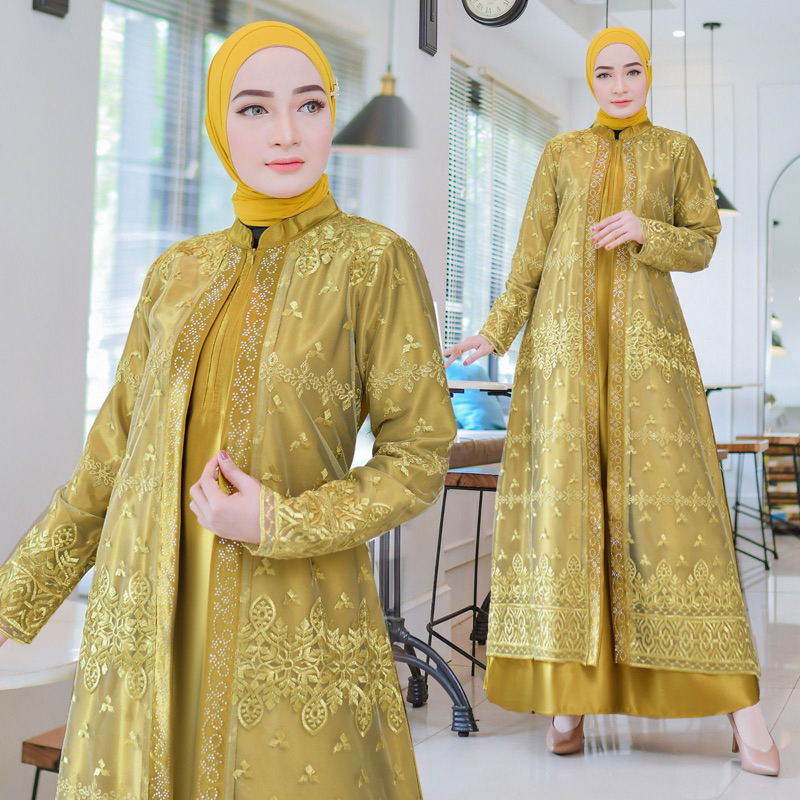 2024 VIRAL Robe/Contemporary Eid Robe/Crystal TILE Robe 037 | Shopee ...