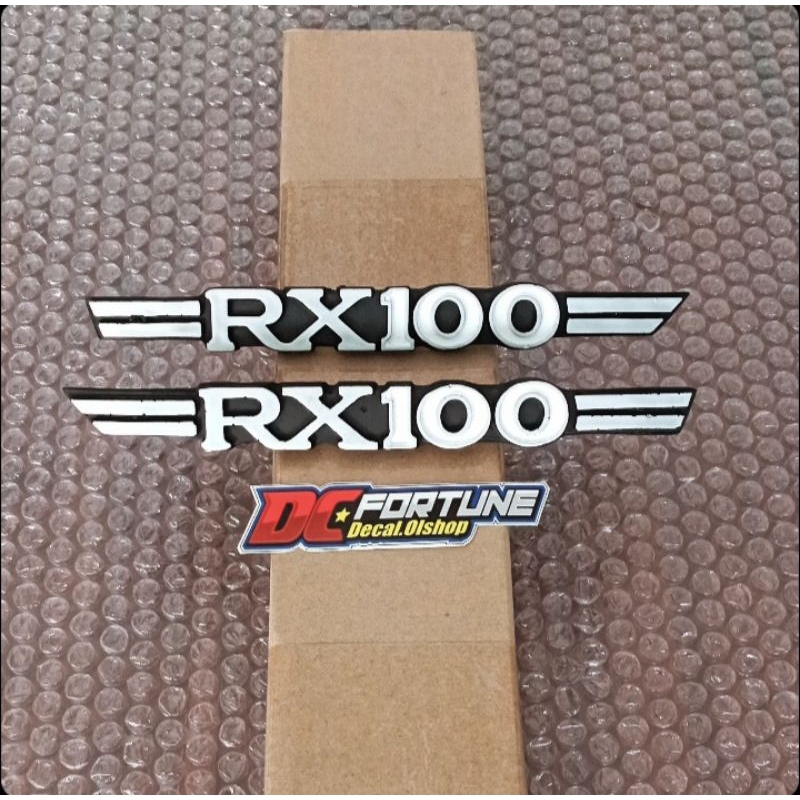 Yamaha Rx 100 silver emblem right left | Shopee Malaysia