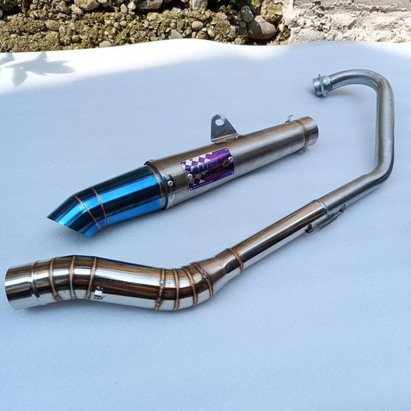 (BB) Aun muffler Canister/Conical Open Spec Exhaust 1set Big elbow 51mm