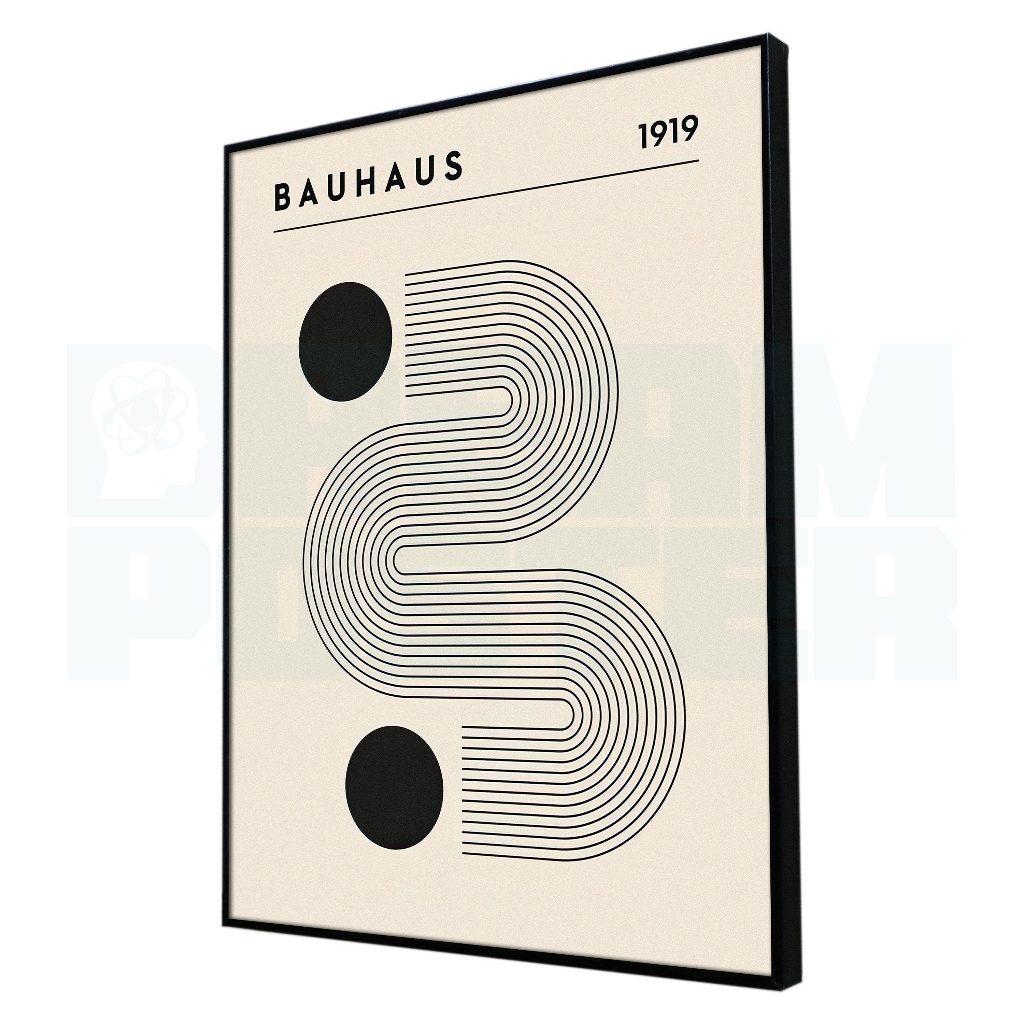 [Poster + Frameblock] Bauhaus Poster 1919 Frameblock Size A3 30x40 cm ...