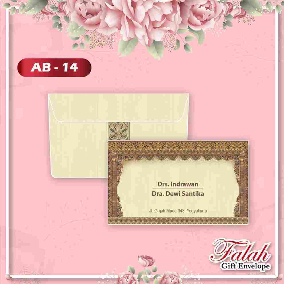 Falah AB 14 Envelopes Contains 50 Sheets (Not Included Print) | Shopee ...