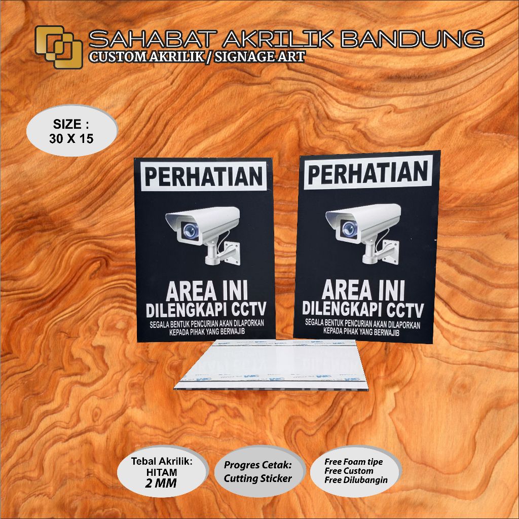 Acrylic Signage cctv Type 8 Acrylic Sign Board | Shopee Malaysia