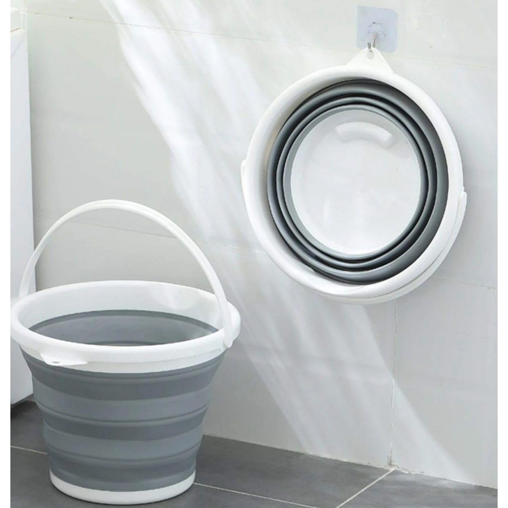 Space Saving Folding Bucket Basin/Water Bucket Collapsible 5L | Shopee ...