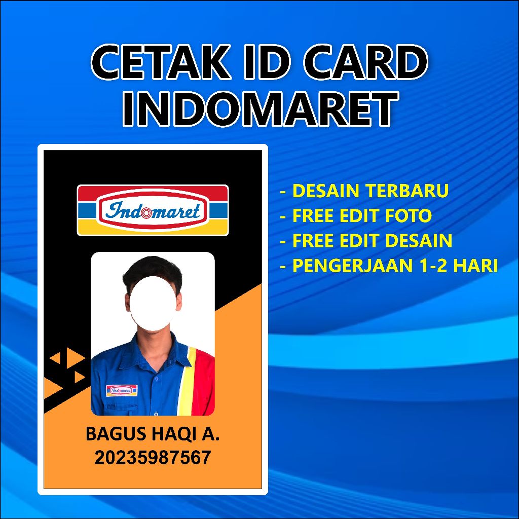 Ready INDOMARET IDCARD LANYARD Can Unit PRINTING INDOMARCO ID CARD ...