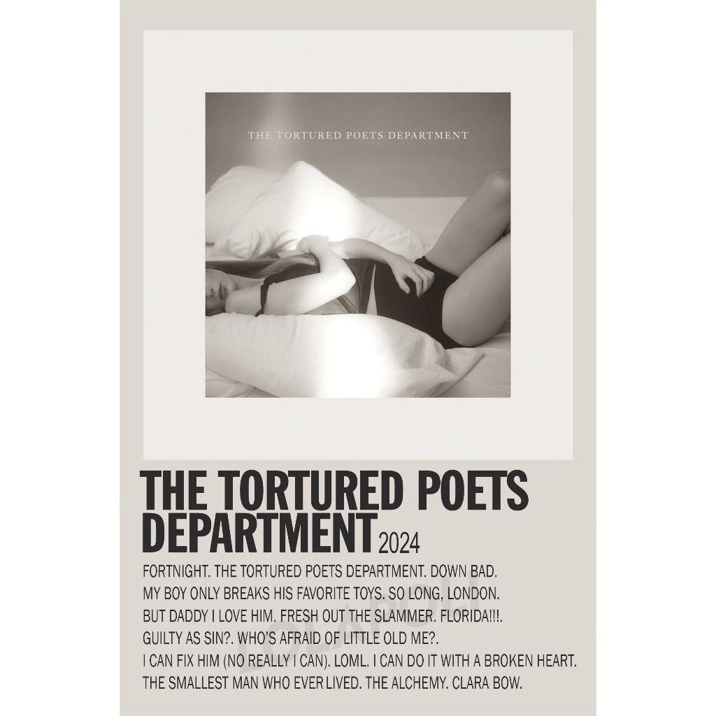 Poster Cover Album The Tortured Poets Department - Taylor Swift ...