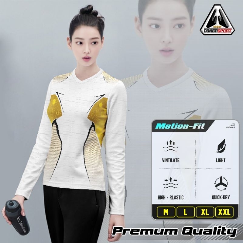 Bpc Women's Badminton Shirt Long Sleeve Adult Women's Badminton Shirt 