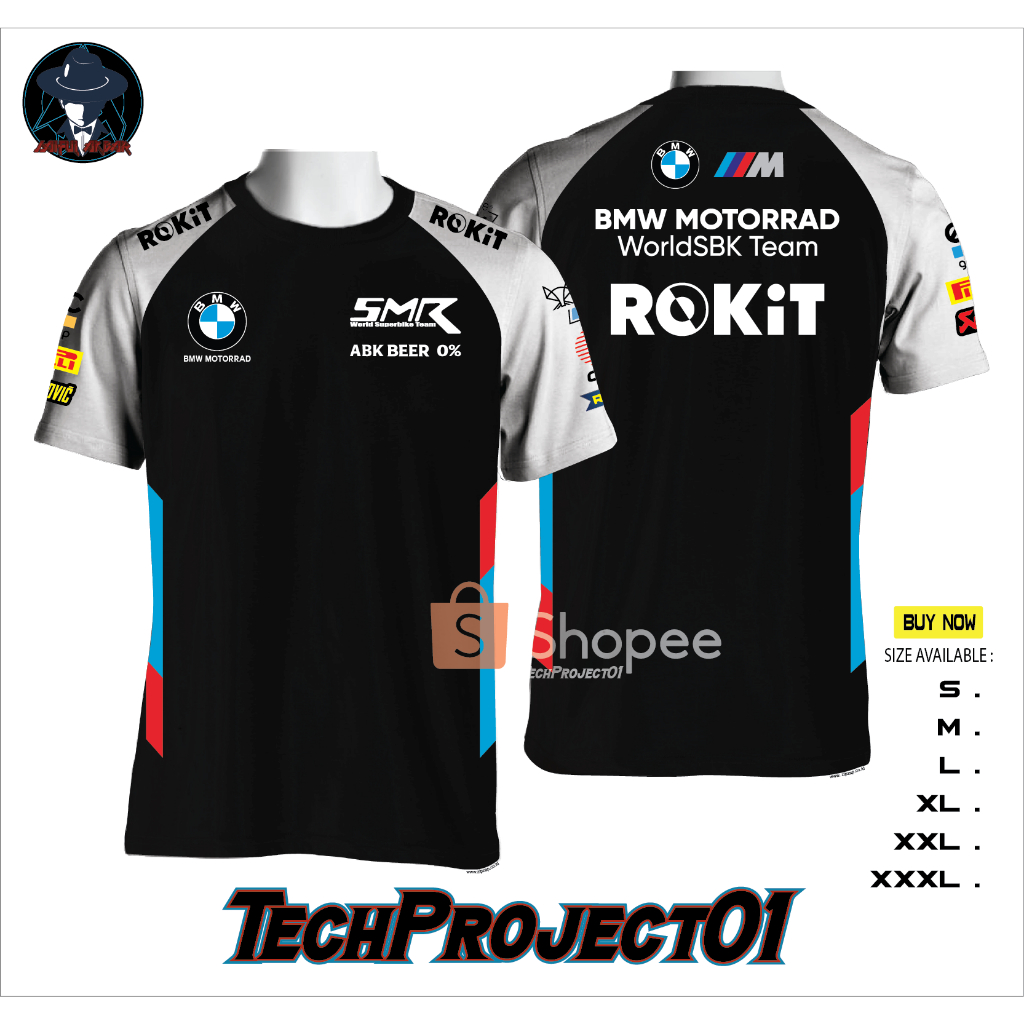 Rokit T-shirt BMW Motorrad WorldSBK Team 2024 Best Quality