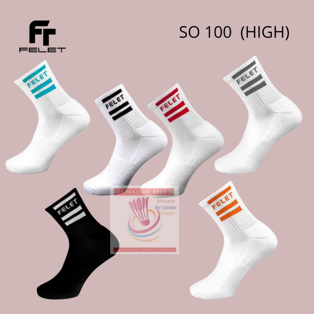 Felet BADMINTON BADMINTON BADMINTON Socks FELET S0100 (H) SOCK HIGH