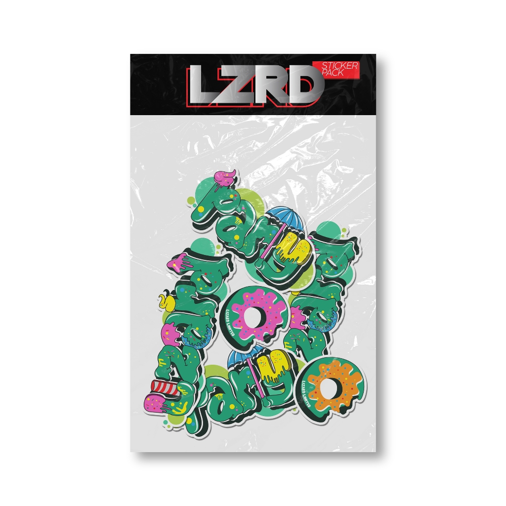 (PARTY003) Sticker Pack Transfer Ink/ BMX Bicycle Ink Transfer Sticker ...