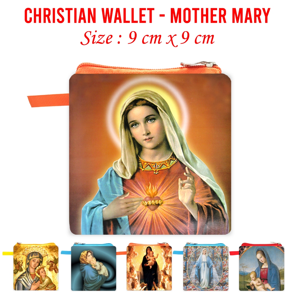 Mini Wallet Mother Mary Series Size 9x9cm Mother Mary Virgin Mary ...