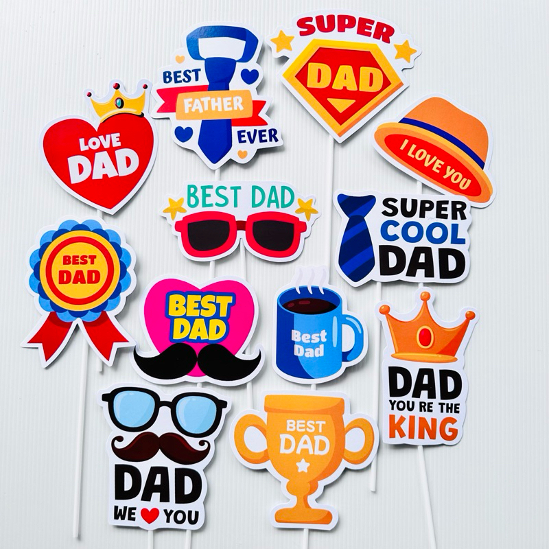 FATHER FATHER THEME FATHER BEST DAD PROPS PHOTOBOOTH | Shopee Malaysia