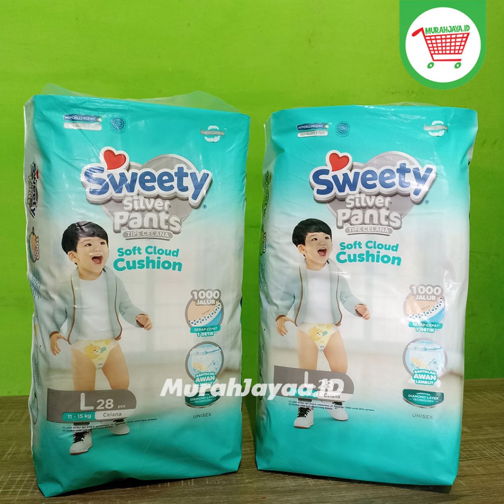 Sweety Silver Pants Sweety Diaper Pants L28 Children's Diapers | Shopee ...