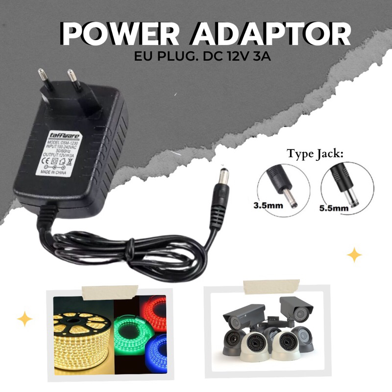 TRANSFORMATEUR-ADAPTATEUR 12V-3A JACK 5.5 main image 1