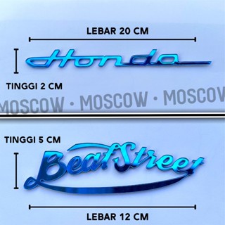 Emblem Set Timbul D Acrylic Thick Patch Sticker Body Motorcycle Left Right Honda Vario Beat