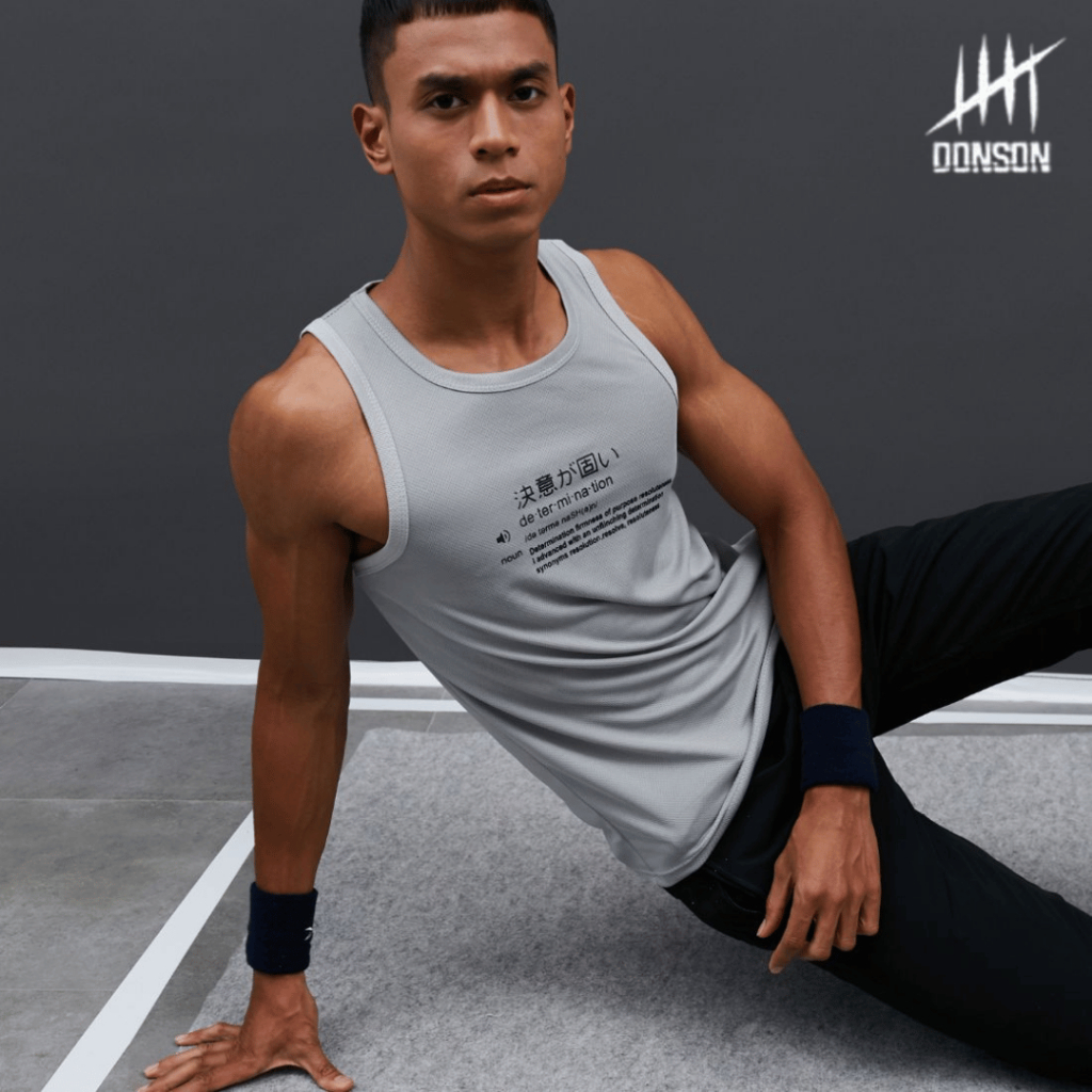 DONSON Sportswear Sleeveless Tank Top Determination Definition Grey ...