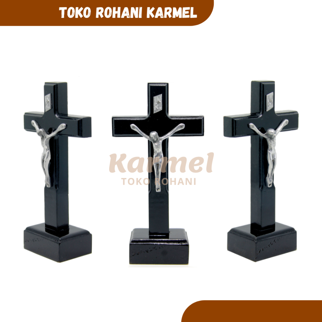 Catholic SITTING CROSS 15 CM (SILVER) / YESUS CROSS / SITTING CATHOLIC ...