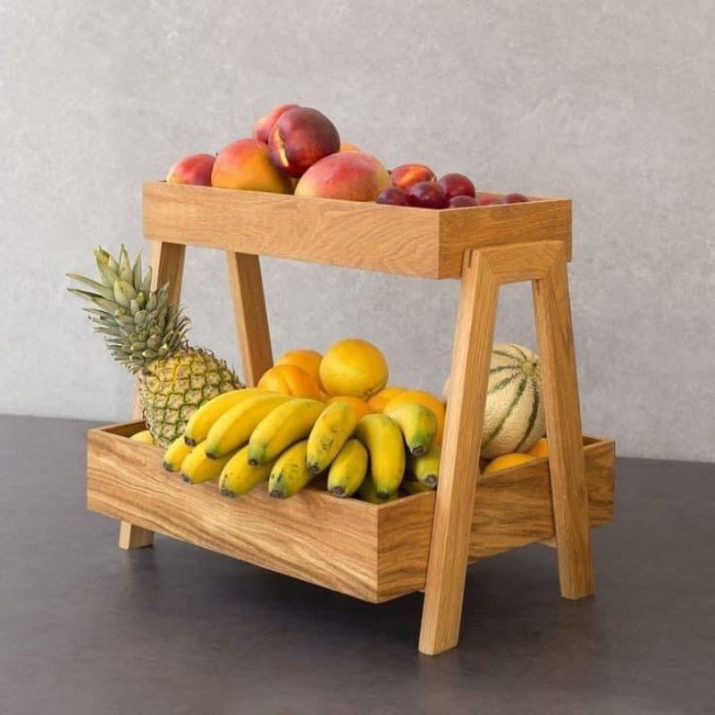 KAYU Onion Rack Wooden Multi-Purpose Fruit Rack | Shopee Malaysia