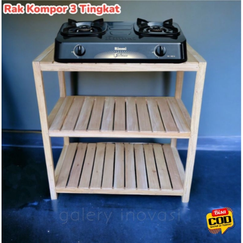 3-tier Stove Rack/2-Burner Stove Table/Multipurpose Tier Rack | Shopee ...