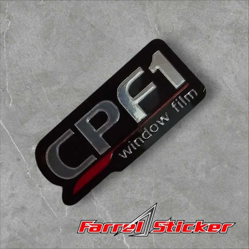Stiket CPF1 Glass film sticker eblem emboss CPF1 window film | Shopee ...