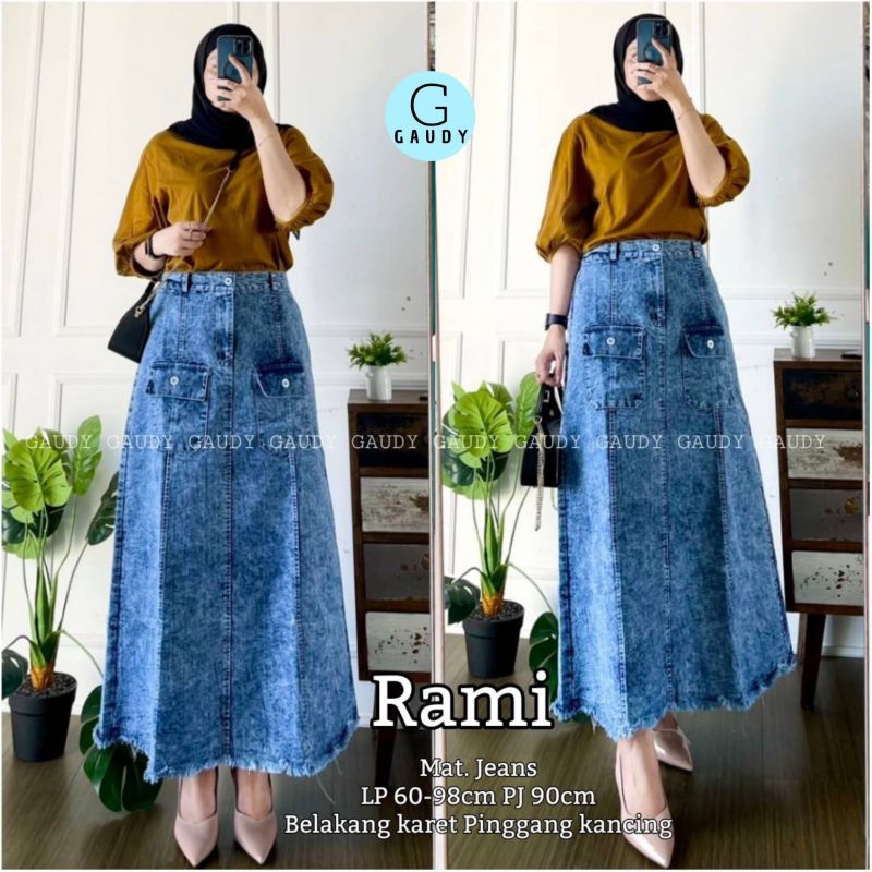 Elastic Simple Ramee Solid Skirt Bottom