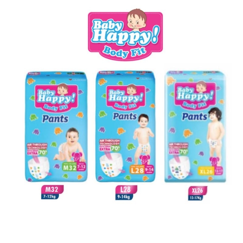 Pampres Baby happy/Baby Diapers/Baby Diapers/Pants Diapers M32/L28/XL26 ...