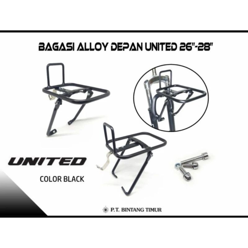Front Bike Luggage Rack touring pannier UNITED alloy 26 27.5 inch mtb ...