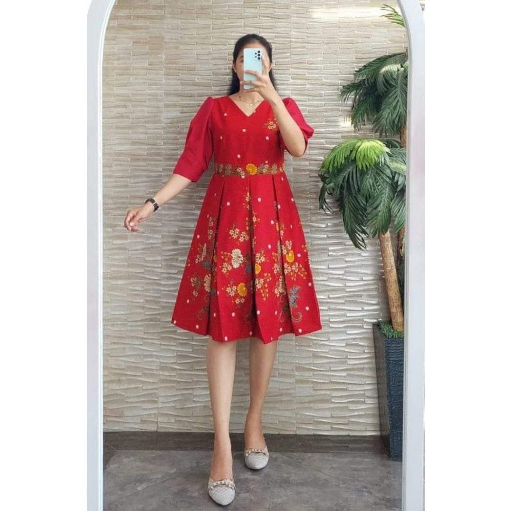 white christmas dresses Summer Batik Dress: Green – Chen Burkett New York main image 1
