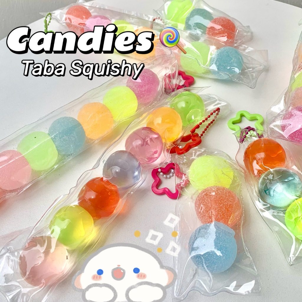 [HARU] Taba Squishy Rainbow Candies Round Squishy Slow Rising Colorful ...