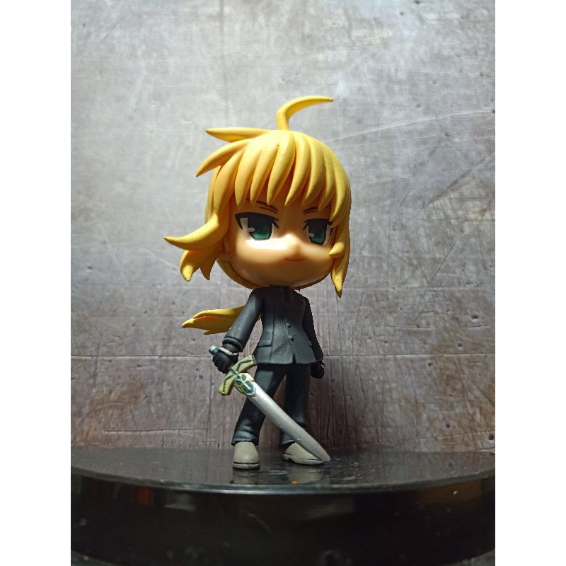 Anime Figure Saber Fate Zero Character Saber Chibi Black Suit | Shopee ...