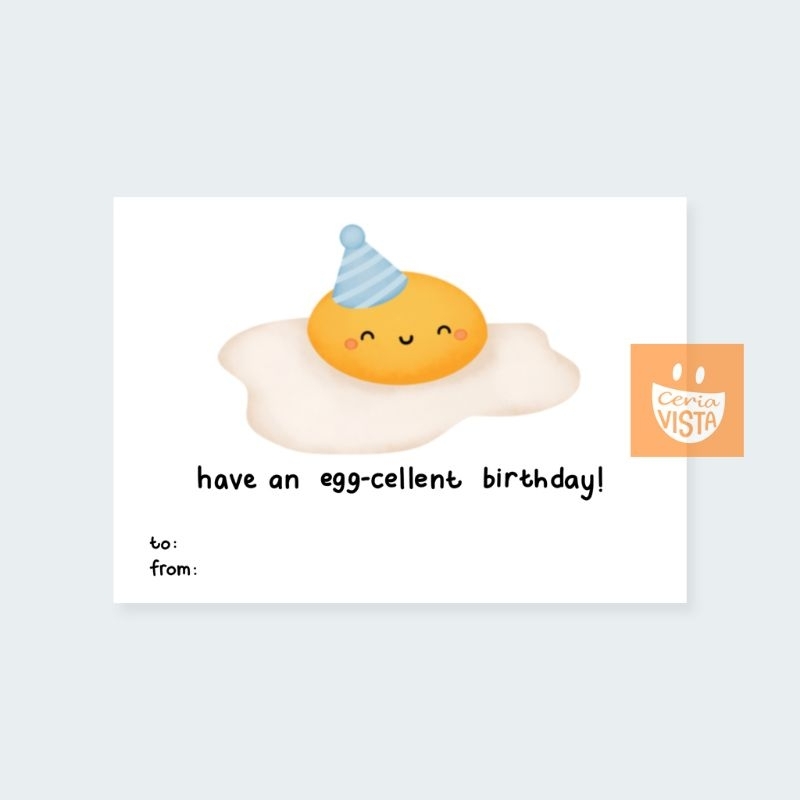 Happy Birthday Greeting Card Cute Egg Boba Smore Donut Bee Theme ...