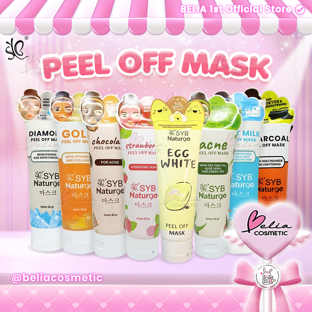 Belia SYB NATUR90 Peel Off Mask Goat milk | Diamond | Gold | Charcoal ...
