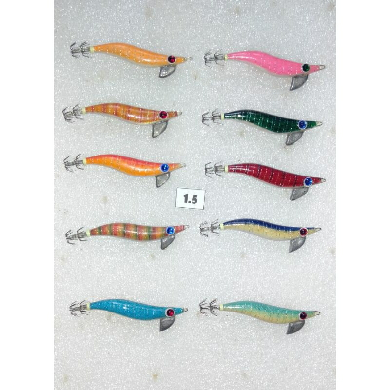 Squidjig Size 1.5 - Egi Bali handmade / Balinese Shrimp (Can request ...