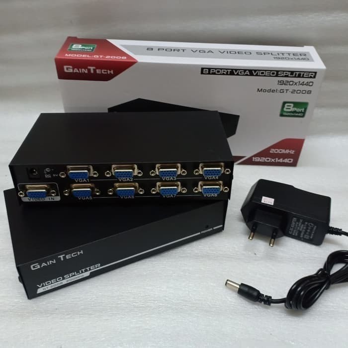 Gaintech VGA SPLITTER 200MHZ 8 PORT | Shopee Malaysia